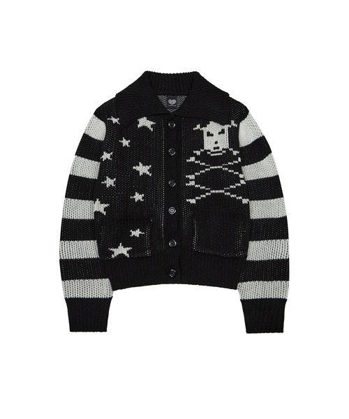 LUVISTRUE(ラヴイズトゥルー)の「EV SKELETON KNIT CARDIGAN(カーディガン/ボレロ・レディース・クリーム/ブラック・FREE)」の11枚目の写真
