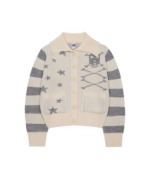 LUVISTRUE(ラヴイズトゥルー)の「EV SKELETON KNIT CARDIGAN(カーディガン/ボレロ・レディース・クリーム/ブラック・FREE)」の13枚目の写真