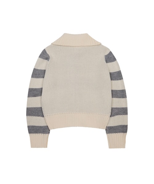 LUVISTRUE(ラヴイズトゥルー)の「EV SKELETON KNIT CARDIGAN(カーディガン/ボレロ・レディース・クリーム/ブラック・FREE)」の14枚目の写真