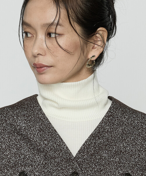 COMME CA（コムサ）の「ツイード柄リバージャージー ノーカラージャケット（ノーカラージャケット・レディース・ブラック/ブラウン・9号）」の15枚目の写真