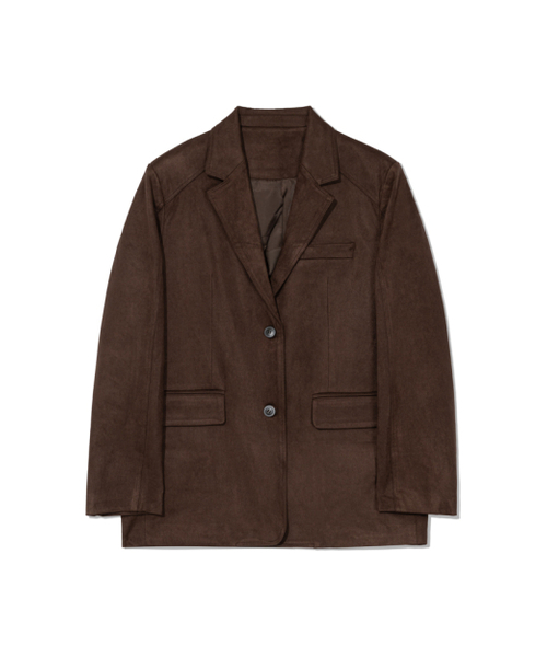 MOAA(モア)の「Classic 2 button Suede Blazer (Cocoa leather)(テーラードジャケット・レディース・その他・SMALL/MEDIUM)」の2枚目の写真