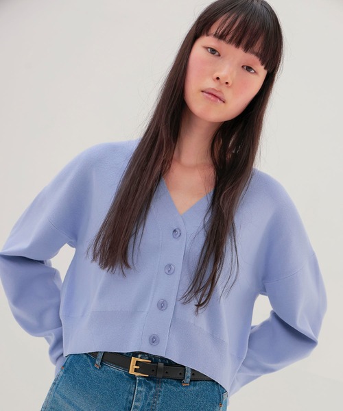 DRESSLAVE（ドレスレイブ）の「playful color short cardigan(プレイフルカラーショート丈カーディガン)（Tシャツ/カットソー・レディース・オレンジ/イエロー/ラベンダー・38）」の2枚目の写真