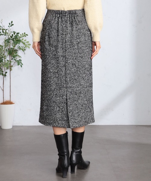GALLORIA(ギャローリア)の「ツイードナロースカート(スカート・レディース・グレー/ブラック・L/LL/M/S)」の7枚目の写真