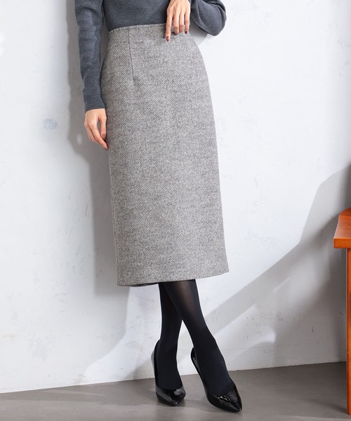 GALLORIA(ギャローリア)の「ツイードナロースカート(スカート・レディース・グレー/ブラック・L/LL/M/S)」の6枚目の写真
