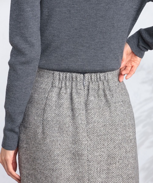 GALLORIA(ギャローリア)の「ツイードナロースカート(スカート・レディース・グレー/ブラック・L/LL/M/S)」の3枚目の写真