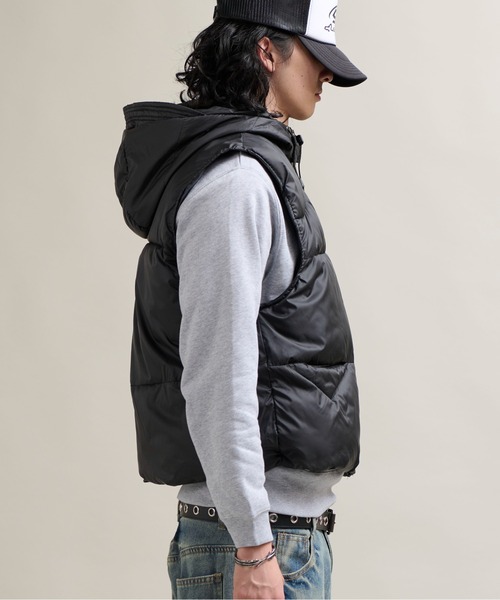 CALIFORNIA OUTFITTERS(カリフォルニア アウトフィッターズ)の「11C15 ドロストフード 中綿ベスト(ダウンベスト・メンズ・アイボリー/ブラック/グレー・FREE)」の19枚目の写真
