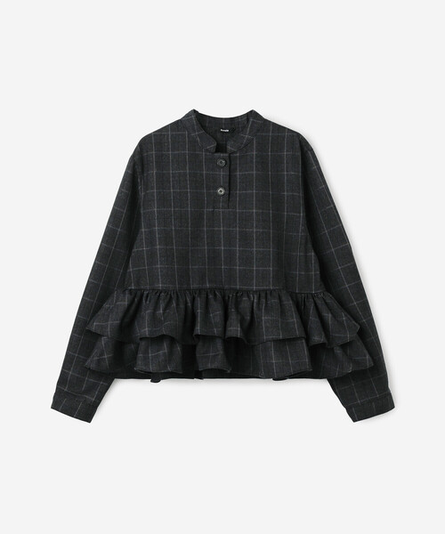 Bshop（ビショップ）の「eunoia | チェックボタン ブラウス WOMEN（シャツ/ブラウス・レディース・チャコール・ONE）」の10枚目の写真