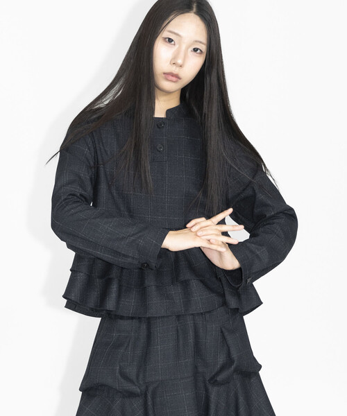 Bshop（ビショップ）の「eunoia | チェックボタン ブラウス WOMEN（シャツ/ブラウス・レディース・チャコール・ONE）」の14枚目の写真