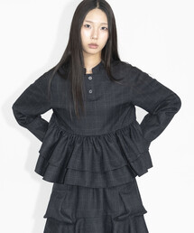 Bshop | eunoia | チェックボタン ブラウス WOMEN(シャツ/ブラウス)