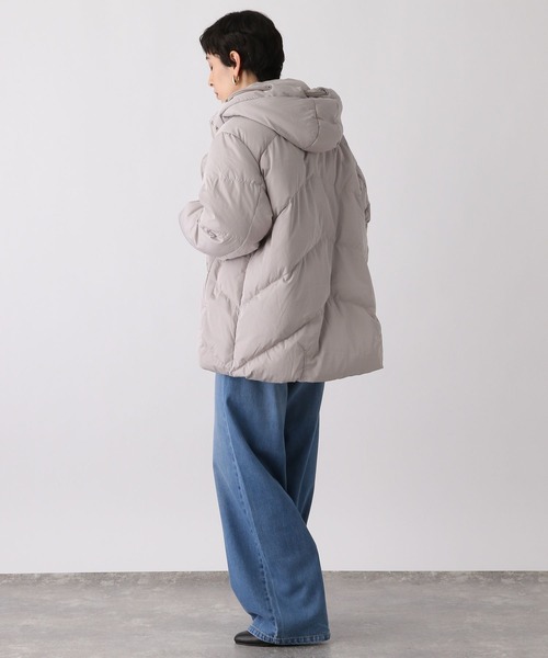 studio CLIP（スタディオクリップ）の「《ウタオ》ハトメフードピュアダウン（ダウンジャケット/コート・レディース・ブラック/ライトベージュ/グレー・FREE）」の5枚目の写真