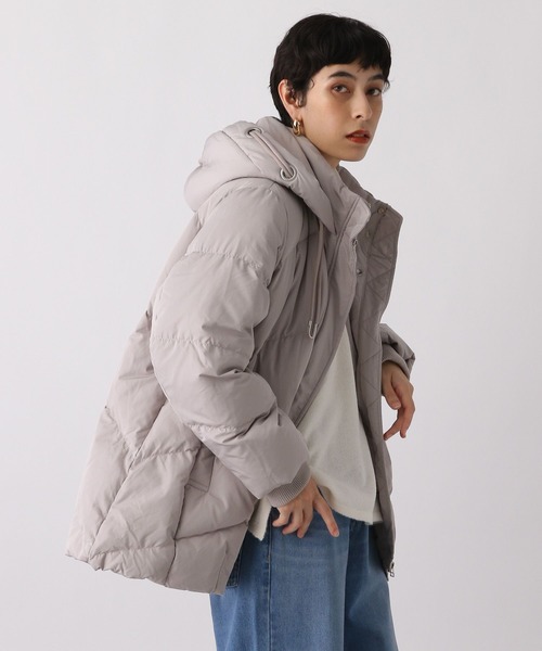 studio CLIP（スタディオクリップ）の「《ウタオ》ハトメフードピュアダウン（ダウンジャケット/コート・レディース・ブラック/ライトベージュ/グレー・FREE）」の8枚目の写真