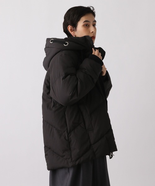 studio CLIP（スタディオクリップ）の「《ウタオ》ハトメフードピュアダウン（ダウンジャケット/コート・レディース・ブラック/ライトベージュ/グレー・FREE）」の13枚目の写真
