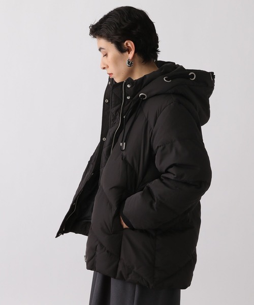 studio CLIP（スタディオクリップ）の「《ウタオ》ハトメフードピュアダウン（ダウンジャケット/コート・レディース・ブラック/ライトベージュ/グレー・FREE）」の15枚目の写真