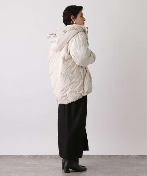studio CLIP（スタディオクリップ）の「《ウタオ》ハトメフードピュアダウン（ダウンジャケット/コート・レディース・ブラック/ライトベージュ/グレー・FREE）」の17枚目の写真