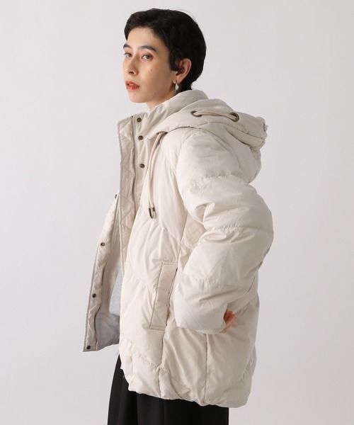 studio CLIP（スタディオクリップ）の「《ウタオ》ハトメフードピュアダウン（ダウンジャケット/コート・レディース・ブラック/ライトベージュ/グレー・FREE）」の21枚目の写真