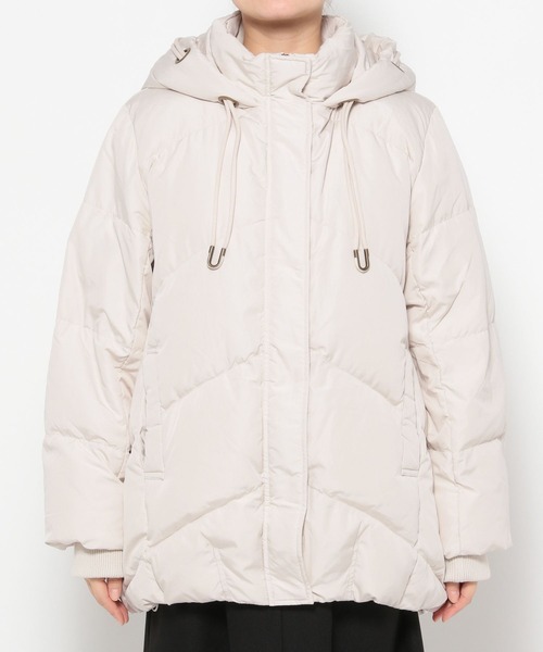 studio CLIP（スタディオクリップ）の「《ウタオ》ハトメフードピュアダウン（ダウンジャケット/コート・レディース・ブラック/ライトベージュ/グレー・FREE）」の22枚目の写真