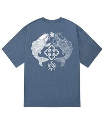 KTPN0107 ヨンムンピグメント半袖Tシャツ - ブルー