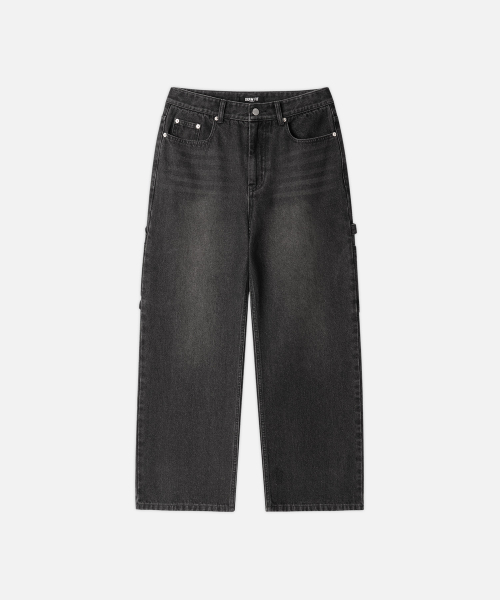 DRAW FIT（ドローフィット）の「ワイドカーペンターワークパンツ[ブラック]（デニムパンツ・メンズ・その他・MEDIUM/LARGE/X-LARGE）」の4枚目の写真