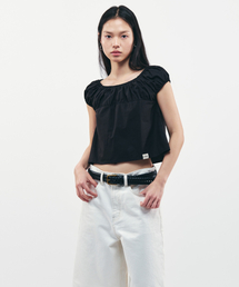 CITYBREEZE（シティブリーズ）の「キャップスリーブシャーリングブラウストップ_BLACK（シャツ/ブラウス）」
