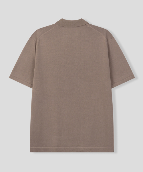 BLACK MOMENT（ブラックモーメント）の「レーヨンブレンドニットポロシャツ[スカイブルー]（ニット/セーター・メンズ・スカイブルー・MEDIUM/LARGE）」の5枚目の写真