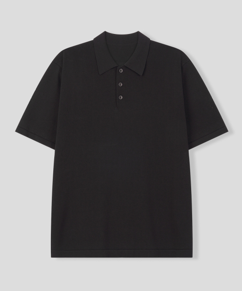 BLACK MOMENT（ブラックモーメント）の「レーヨンブレンドニットポロシャツ[スカイブルー]（ニット/セーター・メンズ・スカイブルー・MEDIUM/LARGE）」の8枚目の写真