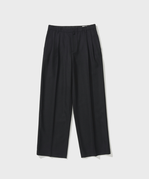 SHIRTER(シャーター)の「TWO PLEATS WOOL PANTS (BLACK)(スラックス・メンズ・その他・SMALL/MEDIUM/LARGE)」の1枚目の写真