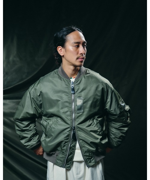 #Re:room（リルーム）の「カクタスハートMA-1（MA-1・メンズ・ブラック/カーキ・S-M/M-L）」の8枚目の写真