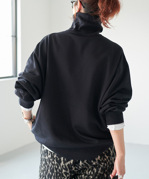 spick and Span 裏毛ハイネックプルオーバー/新品/ブラック WEB限定 / 追加4》裏毛ハイネックプルオーバー（Tシャツ/カットソー