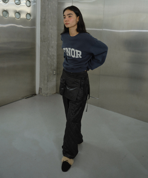 EN OR（エンオール）の「[CORE] QUILTED BANDING PANTS - BLACK（スウェットパンツ・レディース・その他・FREE）」の4枚目の写真