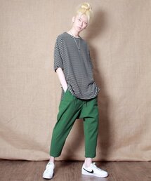 DEMARC（ドゥマーク）の「ユニセックス リネン ルーズ バギーフィット パンツ カーキ（その他パンツ）」