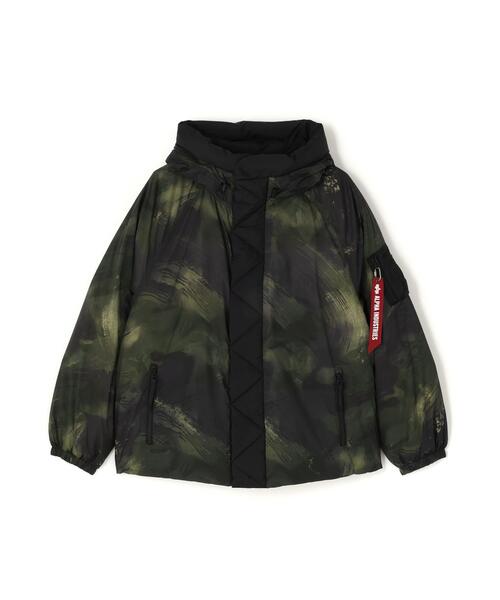 Alpha Industries(アルファインダストリーズ)の「Alpha Industries/アルファインダストリーズ/SHEER PUFFER PARKA/シアー パファー パーカ(ダウンジャケット/コート・メンズ・グレー系その他3/その他2・L/M/XL)」の2枚目の写真