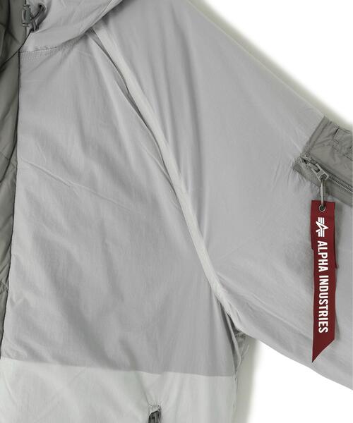 Alpha Industries（アルファインダストリーズ）の「Alpha Industries/アルファインダストリーズ/SHEER PUFFER PARKA/シアー パファー パーカ（ダウンジャケット/コート・メンズ・グレー系その他3/その他2・L/M/XL）」の11枚目の写真