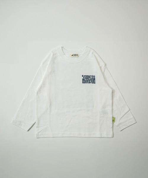 MAKE YOUR DAY(メイクユアデイ)の「レトロフラワープリントファミリー長袖Tシャツ■80~140cm(Tシャツ/カットソー・キッズ・ブラウン/オフホワイト・80/90/100/110/120/130/140)」の3枚目の写真