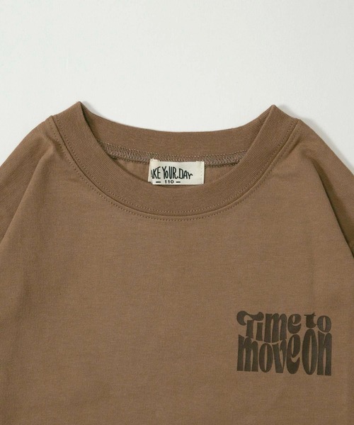 MAKE YOUR DAY(メイクユアデイ)の「レトロフラワープリントファミリー長袖Tシャツ■80~140cm(Tシャツ/カットソー・キッズ・ブラウン/オフホワイト・80/90/100/110/120/130/140)」の10枚目の写真