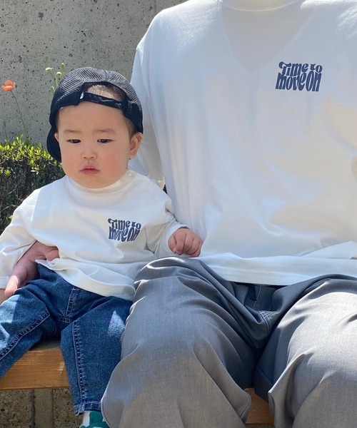 MAKE YOUR DAY(メイクユアデイ)の「レトロフラワープリントファミリー長袖Tシャツ■80~140cm(Tシャツ/カットソー・キッズ・ブラウン/オフホワイト・80/90/100/110/120/130/140)」の17枚目の写真