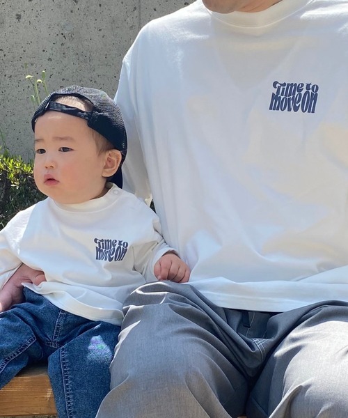 MAKE YOUR DAY(メイクユアデイ)の「レトロフラワープリントファミリー長袖Tシャツ■80~140cm(Tシャツ/カットソー・キッズ・ブラウン/オフホワイト・80/90/100/110/120/130/140)」の18枚目の写真