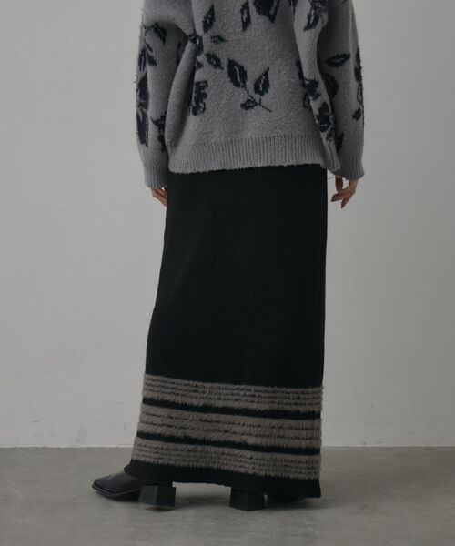 kivi（キヴィ）の「裾ボーダースカート（スカート・レディース・ブラウン/ブラック/チャコールグレー・FREE）」の6枚目の写真