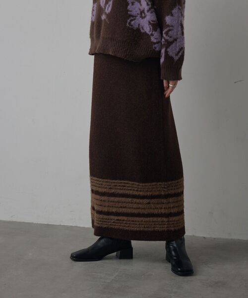 kivi（キヴィ）の「裾ボーダースカート（スカート・レディース・ブラウン/ブラック/チャコールグレー・FREE）」の10枚目の写真