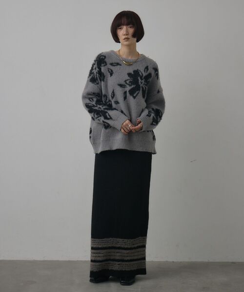 kivi（キヴィ）の「裾ボーダースカート（スカート・レディース・ブラウン/ブラック/チャコールグレー・FREE）」の13枚目の写真