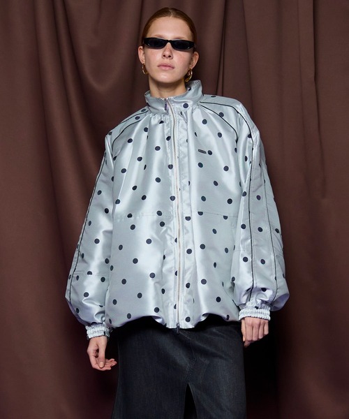 MAISON SPECIAL(メゾンスペシャル)の「Dot Voluminous Balloon Blouson/ドットボリューミーバルーンブルゾン(ブルゾン・レディース・ブラウン/ホワイト・FREE)」の6枚目の写真