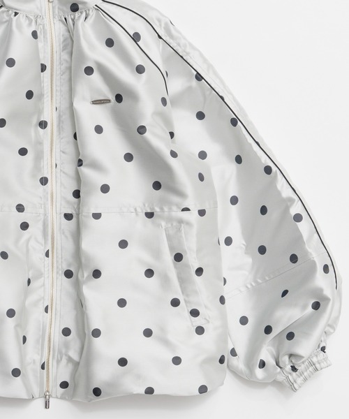 MAISON SPECIAL(メゾンスペシャル)の「Dot Voluminous Balloon Blouson/ドットボリューミーバルーンブルゾン(ブルゾン・レディース・ブラウン/ホワイト・FREE)」の8枚目の写真