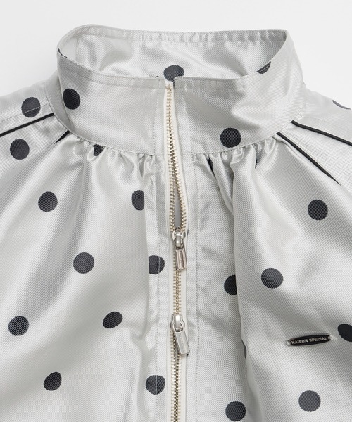 MAISON SPECIAL(メゾンスペシャル)の「Dot Voluminous Balloon Blouson/ドットボリューミーバルーンブルゾン(ブルゾン・レディース・ブラウン/ホワイト・FREE)」の10枚目の写真
