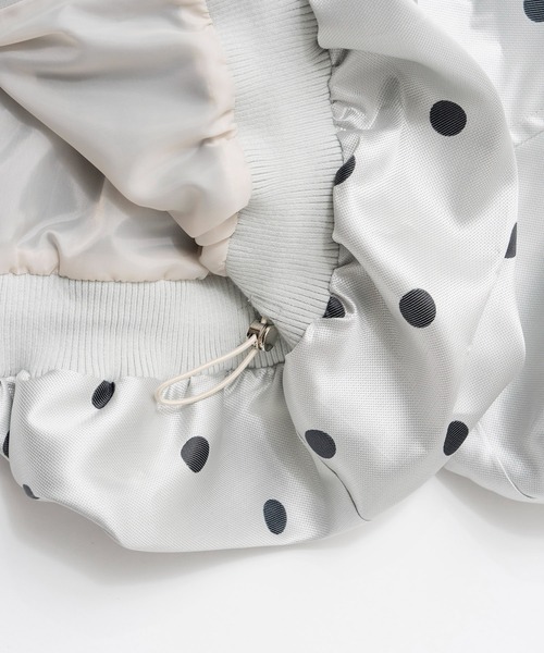 MAISON SPECIAL(メゾンスペシャル)の「Dot Voluminous Balloon Blouson/ドットボリューミーバルーンブルゾン(ブルゾン・レディース・ブラウン/ホワイト・FREE)」の11枚目の写真