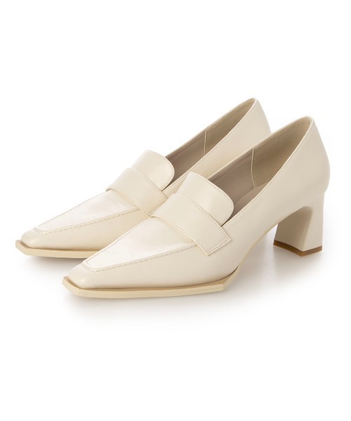 EVOL（イーボル）の「【ふかふか・クッション入り】6cmヒールローファー CA23859（ローファー・レディース・ブラック/アイボリー/シルバー・22.0cm/22.5cm/23.0cm/23.5cm/24.0cm/24.5cm/25.0cm）」の19枚目の写真