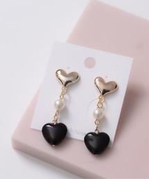 【Peony/ピオニー】/ぷっくりハートロングピアス
