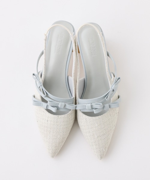 one after another NICE CLAUP(ワンアフターアナザーナイスクラップ)の「リボンミュールサンダル(サンダル・レディース・サックスブルー・L/M/S)」の2枚目の写真