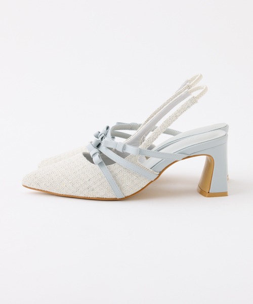 one after another NICE CLAUP(ワンアフターアナザーナイスクラップ)の「リボンミュールサンダル(サンダル・レディース・サックスブルー・L/M/S)」の3枚目の写真