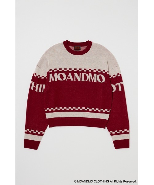 MOUSSY(マウジー)の「MOANDMO JACQUARD セーター(ニット/セーター・レディース・ネイビー/マジェンタ・FREE)」の7枚目の写真