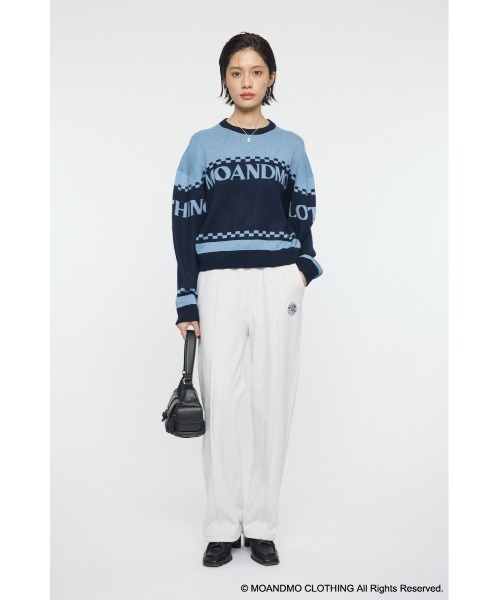 MOUSSY(マウジー)の「MOANDMO JACQUARD セーター(ニット/セーター・レディース・ネイビー/マジェンタ・FREE)」の9枚目の写真