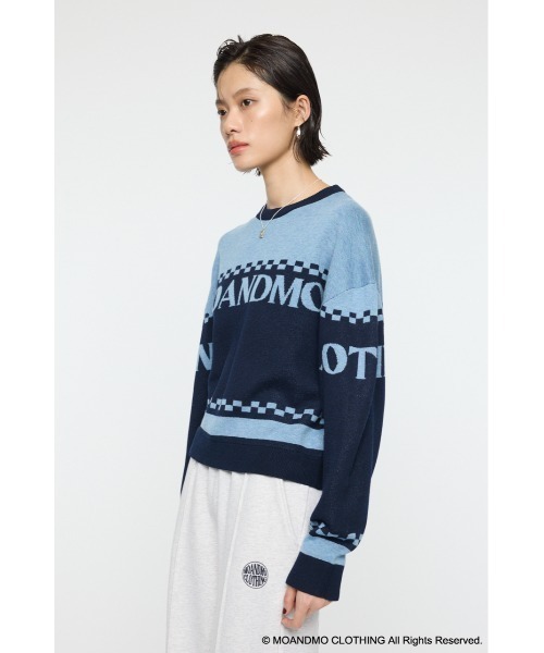 MOUSSY(マウジー)の「MOANDMO JACQUARD セーター(ニット/セーター・レディース・ネイビー/マジェンタ・FREE)」の11枚目の写真